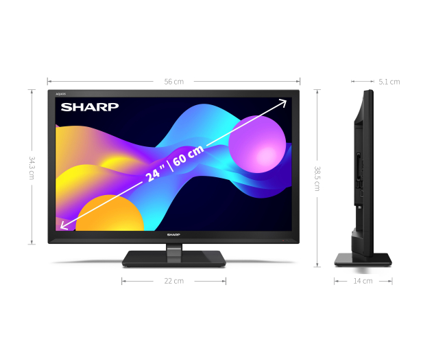 Sharp 24EE3E HD Ready Smart LED TV - 1373494 - zdjęcie 4